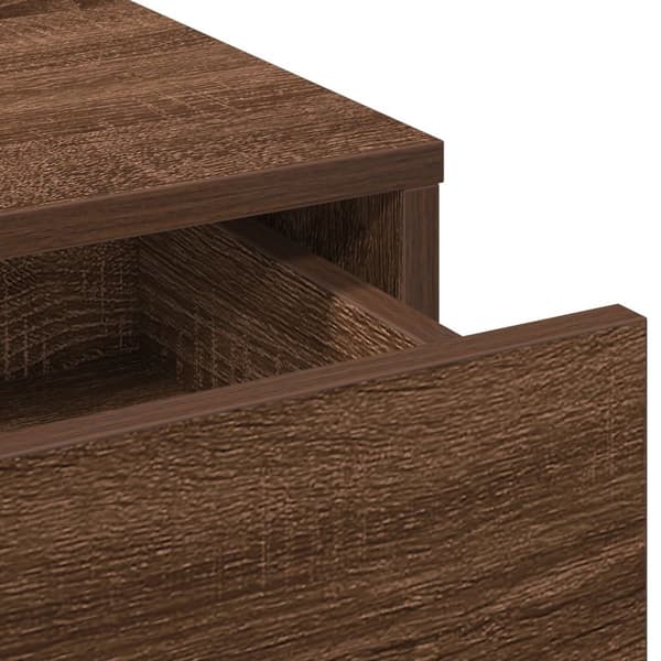 vidaXL Brun eg Massivt egetræ 50 x 41 x 140 cm Spejl Dressingbord