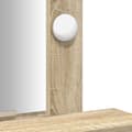 Miniatyrbillede 10 af 11: vidaXL Sonoma egetræ Spånplade 50 x 41 x 140 cm Spejl Dressingbord