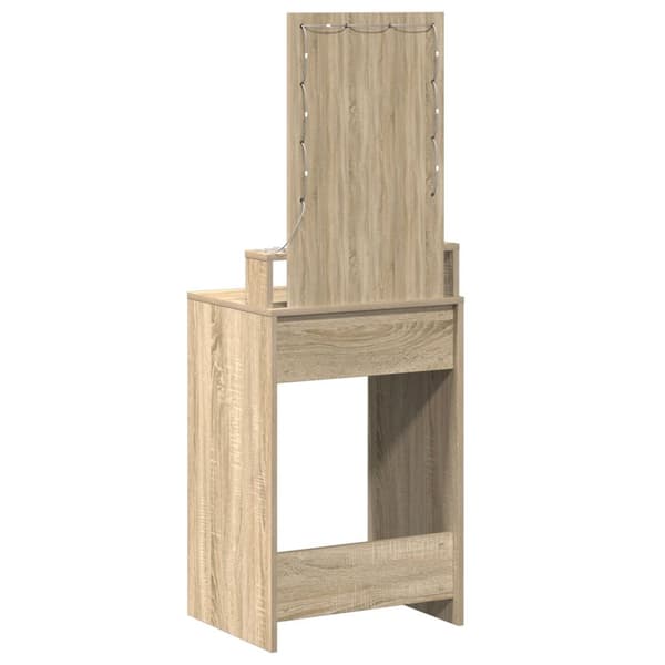 vidaXL Sonoma ek Spånskiva 50 x 41 x 140 cm Spegel Sminkbord
