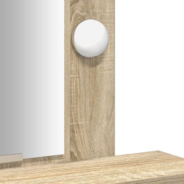 vidaXL Sonoma ek Spånskiva 50 x 41 x 140 cm Spegel Sminkbord