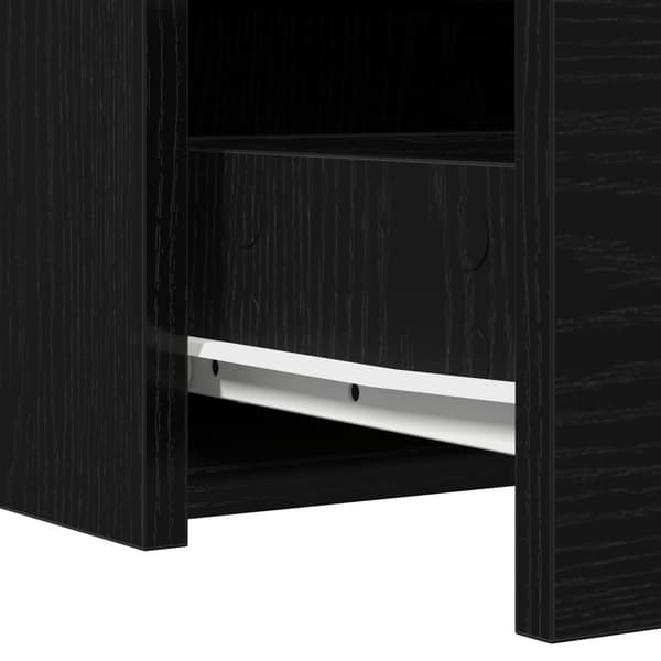 vidaXL Sort egetræ MDF, Træ 60 x 40 x 70 cm Dressingbord Rektangulær