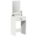Miniatyrbillede 3 af 11: vidaXL Hvid MDF 50 x 41 x 140 cm Vanity Unit Rektangulær Moderne