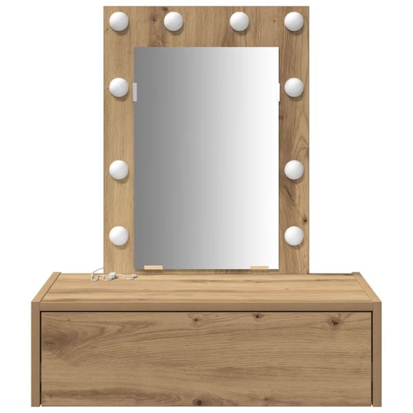 vidaXL Toilet Enhed Artisan eg Melaminbelagt spånplade 60 x 40 x 70 cm