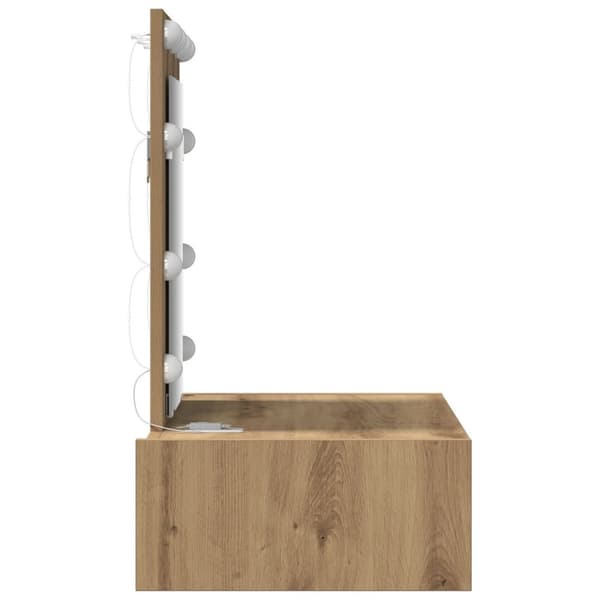 vidaXL Toilet Enhed Artisan eg Melaminbelagt spånplade 60 x 40 x 70 cm
