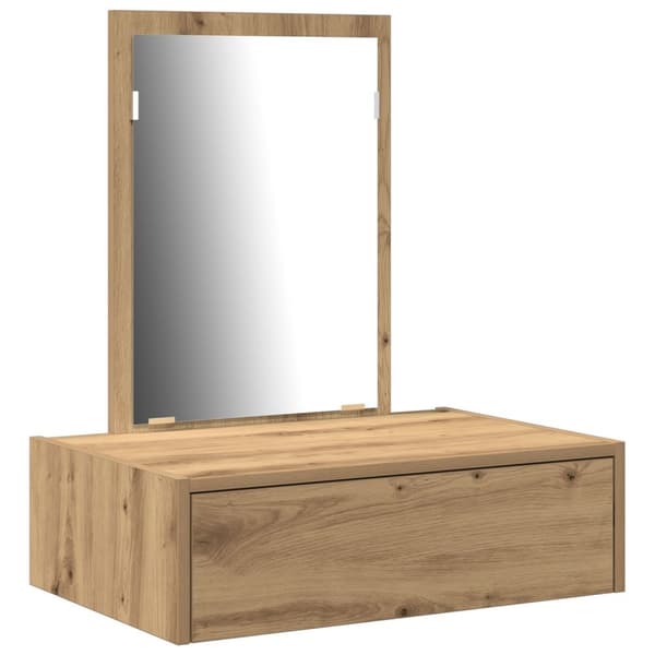 vidaXL Håndværksmæssigt egetræ Konstrueret træ 60 x 40 x 70 cm