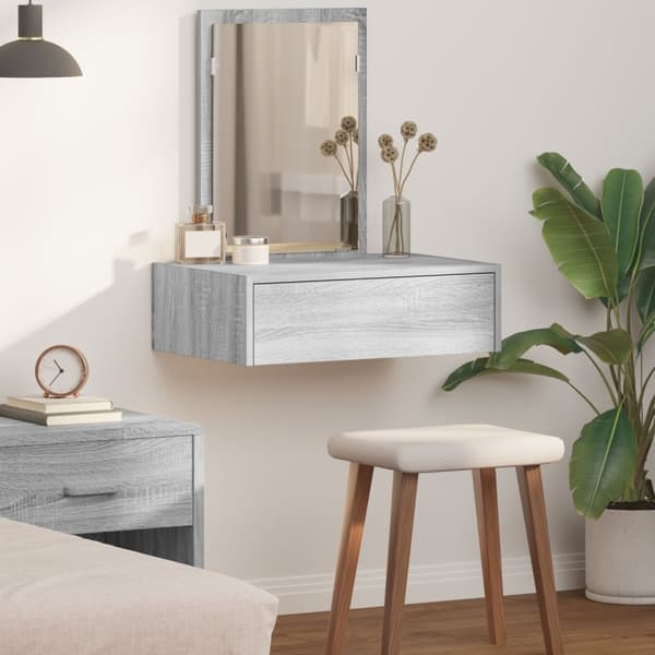 vidaXL Grå Sonoma Konstruerat trä 60 x 40 x 70 cm Sminkbord