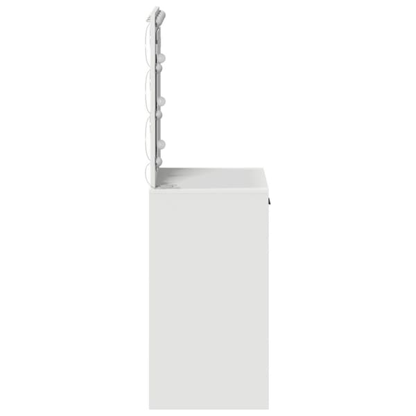 vidaXL Vit Träkomposit 50 x 41 x 135 cm Spegel Sminkbord