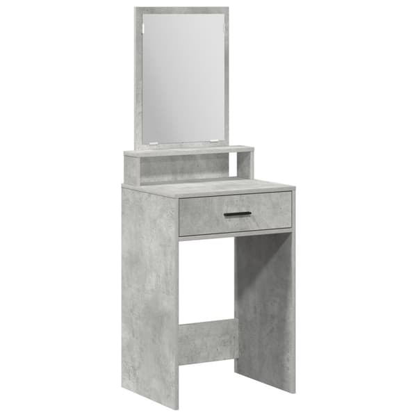vidaXL Betonggrå MDF 50 x 41 x 140 cm Sminkbord Rektangulär Samtida