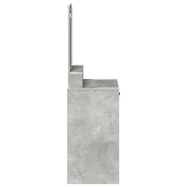 vidaXL Betonggrå MDF 50 x 41 x 140 cm Sminkbord Rektangulär Samtida
