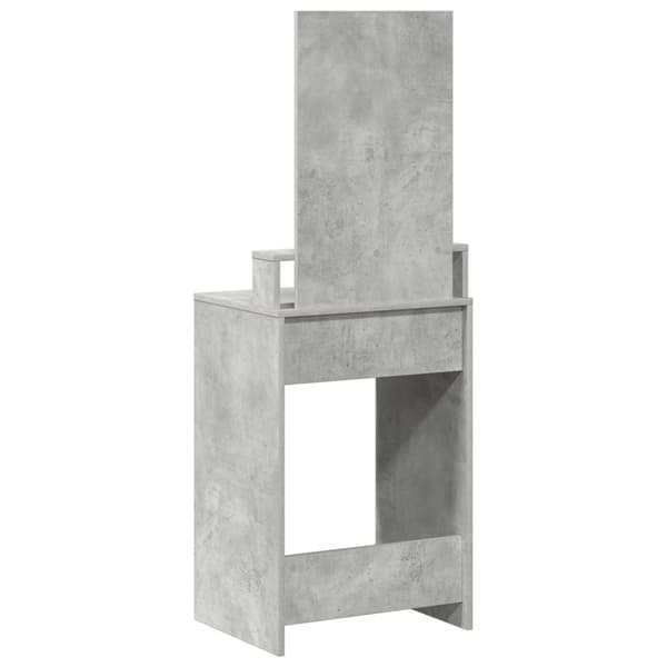 vidaXL Betonggrå MDF 50 x 41 x 140 cm Sminkbord Rektangulär Samtida