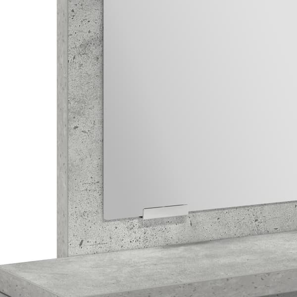 vidaXL Betonggrå MDF 50 x 41 x 140 cm Sminkbord Rektangulär Samtida