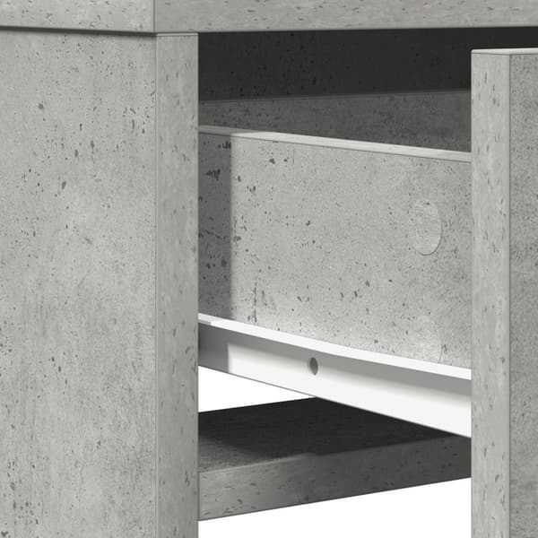 vidaXL Betonggrå MDF 50 x 41 x 140 cm Sminkbord Rektangulär Samtida