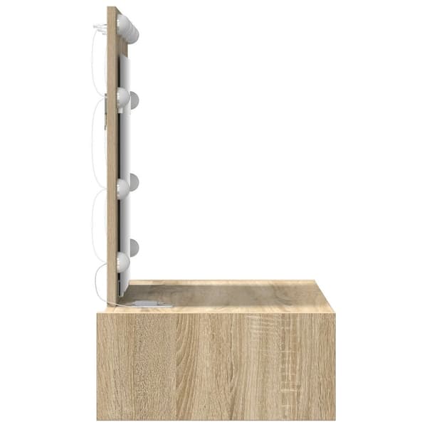 vidaXL Sonoma ek Konstruerat trä 60 x 40 x 70 cm Sminkbord