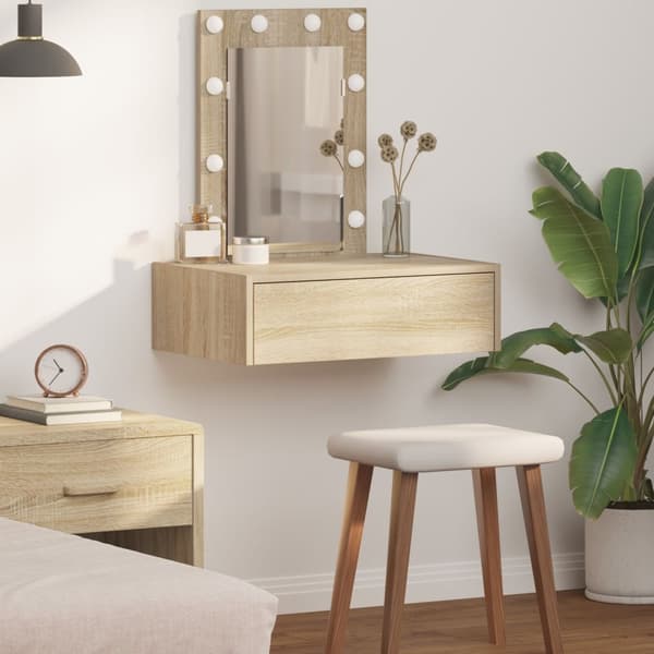 vidaXL Sonoma ek Konstruerat trä 60 x 40 x 70 cm Sminkbord