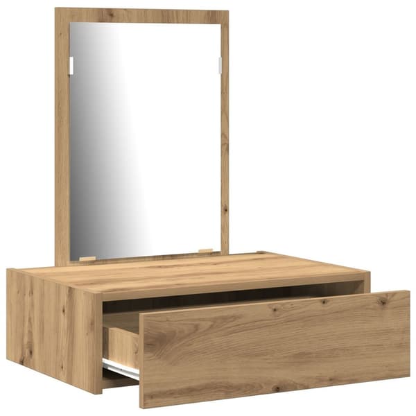 vidaXL Hantverksmässig ek Konstruerat trä 60 x 40 x 70 cm Sminkbord