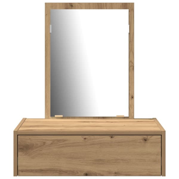 vidaXL Hantverksmässig ek Konstruerat trä 60 x 40 x 70 cm Sminkbord