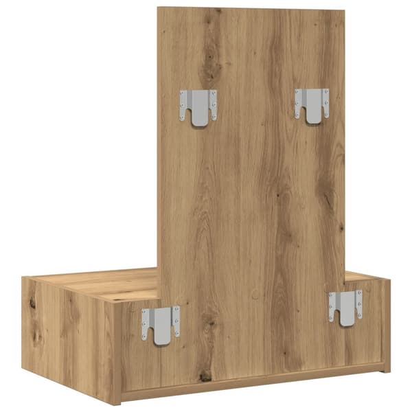 vidaXL Hantverksmässig ek Konstruerat trä 60 x 40 x 70 cm Sminkbord