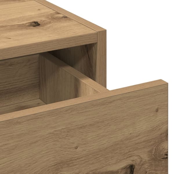 vidaXL Hantverksmässig ek Konstruerat trä 60 x 40 x 70 cm Sminkbord