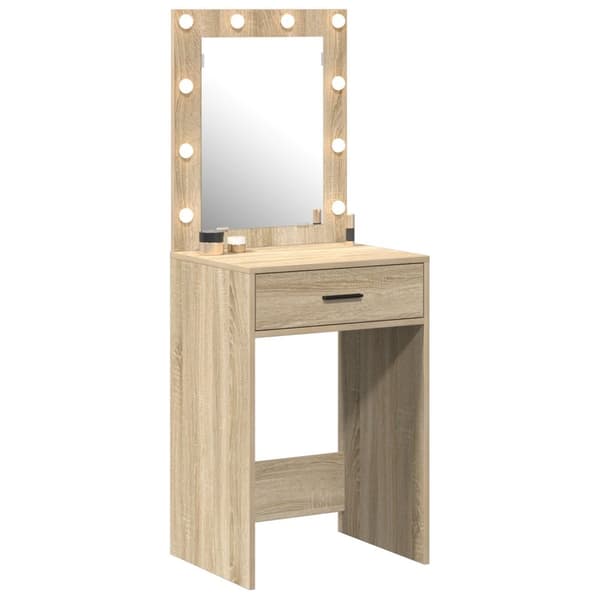 vidaXL Sonoma ek Spånskiva 50 x 41 x 135 cm Elegant sminkbord