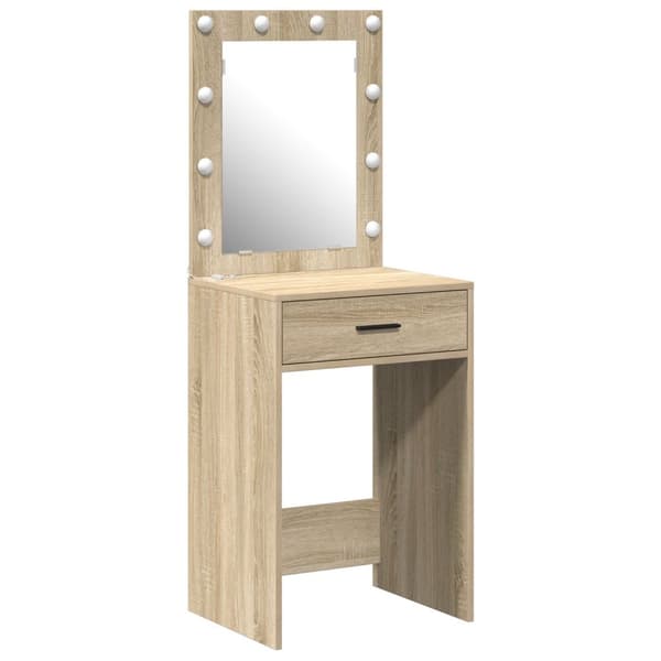 vidaXL Sonoma ek Spånskiva 50 x 41 x 135 cm Elegant sminkbord