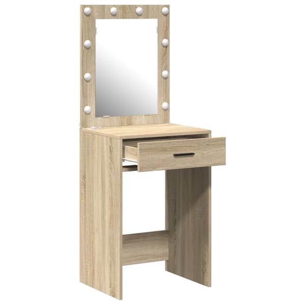vidaXL Sonoma ek Spånskiva 50 x 41 x 135 cm Elegant sminkbord
