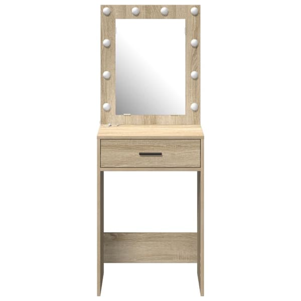 vidaXL Sonoma ek Spånskiva 50 x 41 x 135 cm Elegant sminkbord