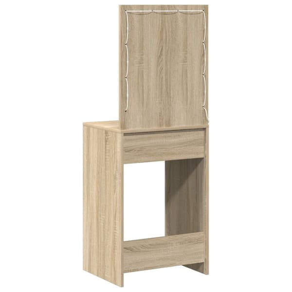 vidaXL Sonoma ek Spånskiva 50 x 41 x 135 cm Elegant sminkbord