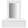 Miniatyrbild 6 av 11: vidaXL Vit MDF 60 x 40 x 70 cm Sminkbord Rektangulär Modern Spegel