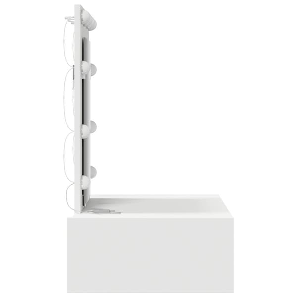 vidaXL Vit MDF 60 x 40 x 70 cm Sminkbord Rektangulär Modern Spegel
