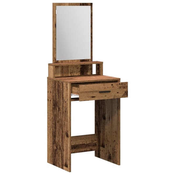 vidaXL Gamle træ Massivt genbrugstræ 50 x 41 x 140 cm Spejl