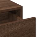 Miniatyrbillede 10 af 11: vidaXL Brun egetræ Solidt egetræ 60 x 40 x 70 cm Spejl