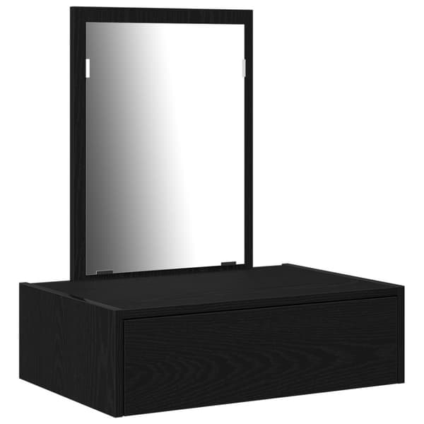 vidaXL Svart ek Konstruerat trä 60 x 40 x 70 cm Förvaring Sminkbord