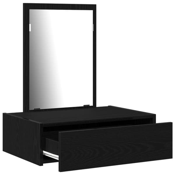 vidaXL Svart ek Konstruerat trä 60 x 40 x 70 cm Förvaring Sminkbord