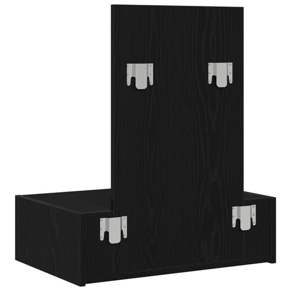 vidaXL Svart ek Konstruerat trä 60 x 40 x 70 cm Förvaring Sminkbord
