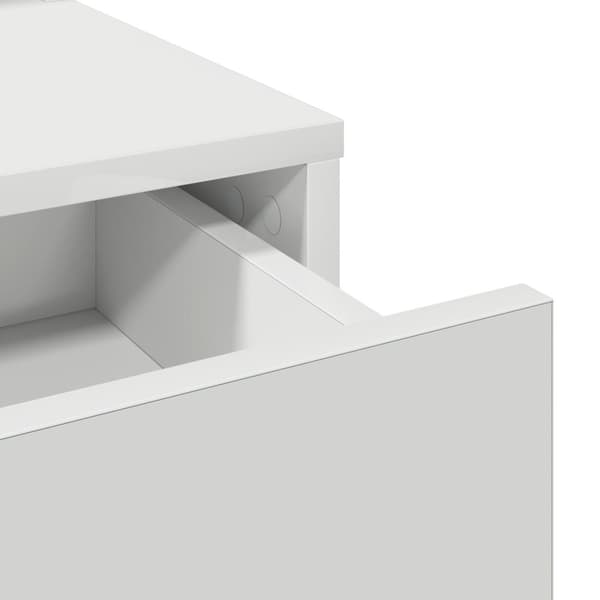 vidaXL Hvid MDF træ 50 x 41 x 140 cm Spejl Sminkebord Rektangulært
