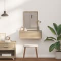 Miniatyrbillede 5 af 11: vidaXL Sonoma egetræ Spånplade Mellem Opbevaring Bænk Rektangulær
