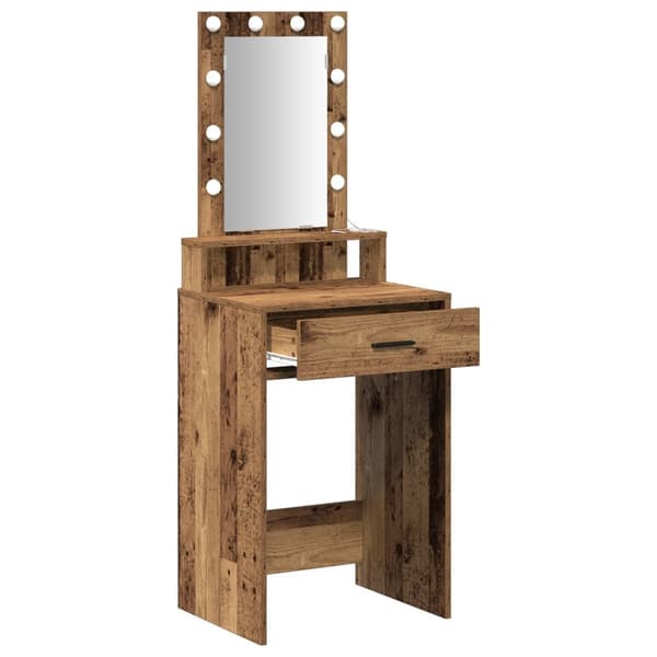 vidaXL Gamle træ Træ 50 x 41 x 140 cm Makeupbord Rektangulær Rustik