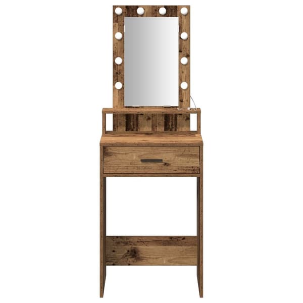 vidaXL Gamle træ Træ 50 x 41 x 140 cm Makeupbord Rektangulær Rustik