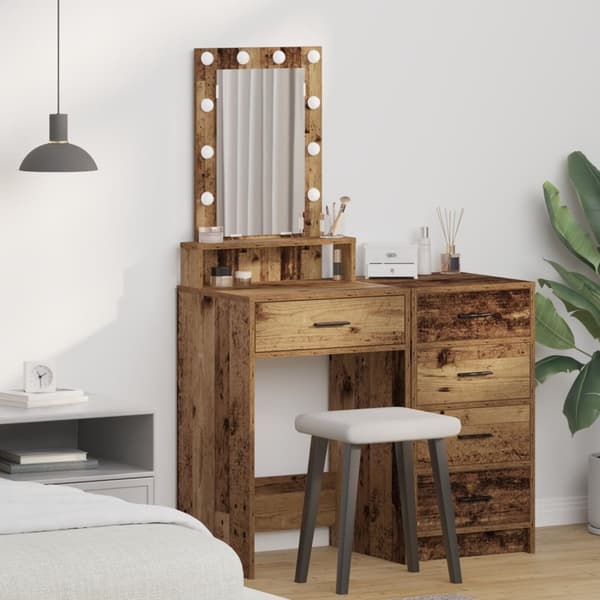 vidaXL Gamle træ Træ 50 x 41 x 140 cm Makeupbord Rektangulær Rustik