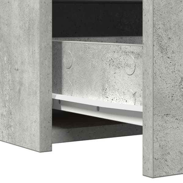 vidaXL Beton grå Træ Medium Spejl Sminkebord Rektangulær Moderne