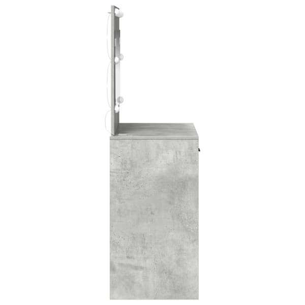 vidaXL Beton grå Spånplade 78.5 x 41 x 135 cm Beton grå makeupbord