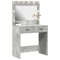 Miniatyrbillede 1 af 11: vidaXL Beton grå Spånplade 78.5 x 41 x 135 cm Beton grå makeupbord