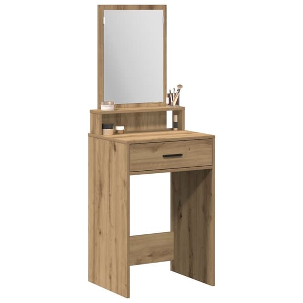 vidaXL Sminkebord med skuffer i Artisan Eik 50x41x140 cm