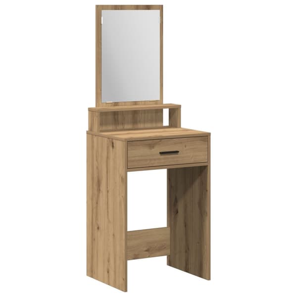 vidaXL Sminkebord med skuffer i Artisan Eik 50x41x140 cm