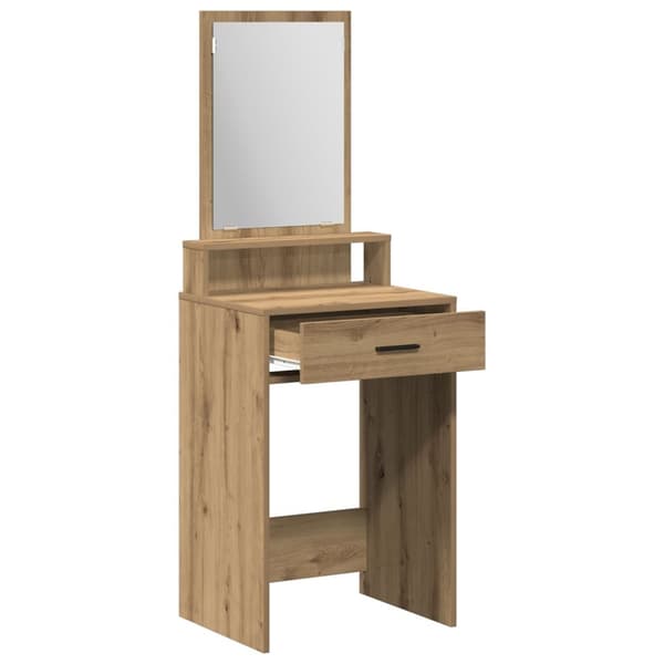 vidaXL Sminkebord med skuffer i Artisan Eik 50x41x140 cm
