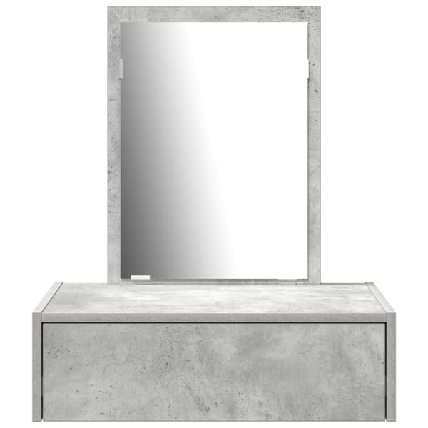 vidaXL Betonggrå Konstruerat trä 60 x 40 x 70 cm Spegel Sminkbord