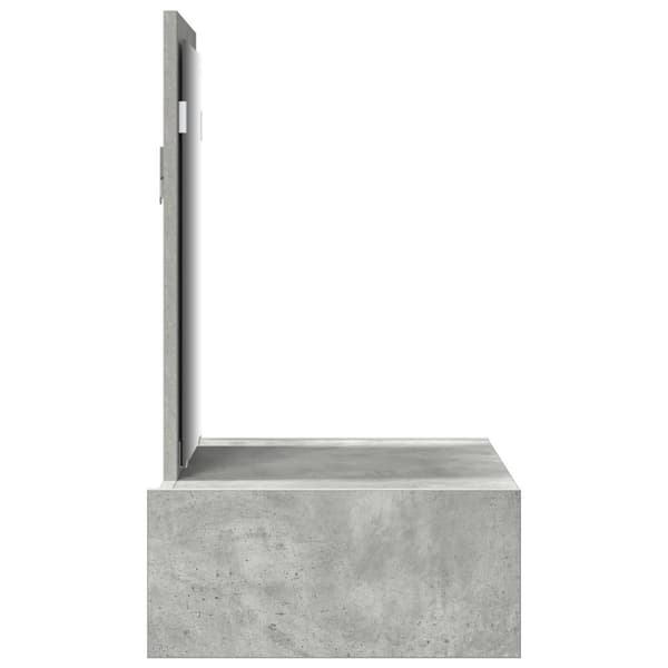 vidaXL Betonggrå Konstruerat trä 60 x 40 x 70 cm Spegel Sminkbord