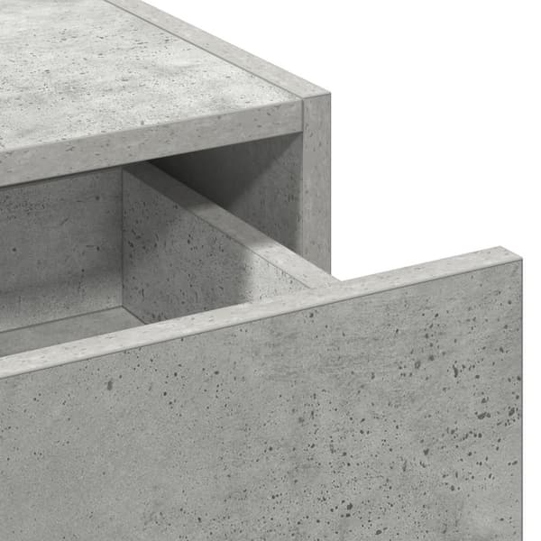 vidaXL Betonggrå Konstruerat trä 60 x 40 x 70 cm Spegel Sminkbord