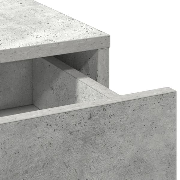 vidaXL Betonggrå Spånskiva 78.5 x 41 x 135 cm Betonggrå sminkbord