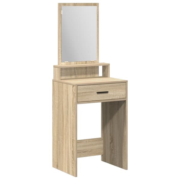 vidaXL Sonoma Ek Sonoma Ek Fanér 50 x 41 x 140 cm Lådor Sminkbord
